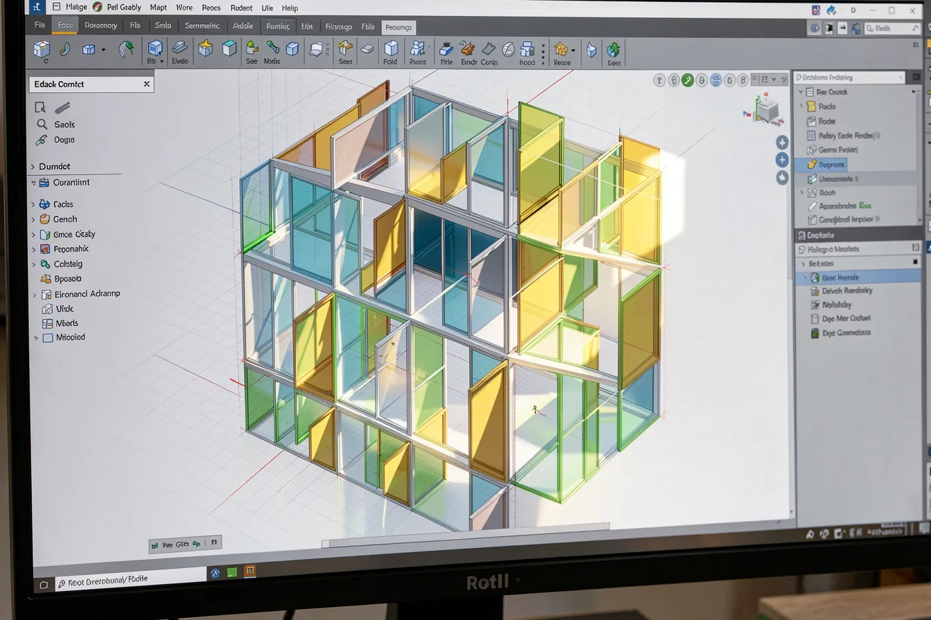 AI copilot assisting an architect with a parametric 3D building model